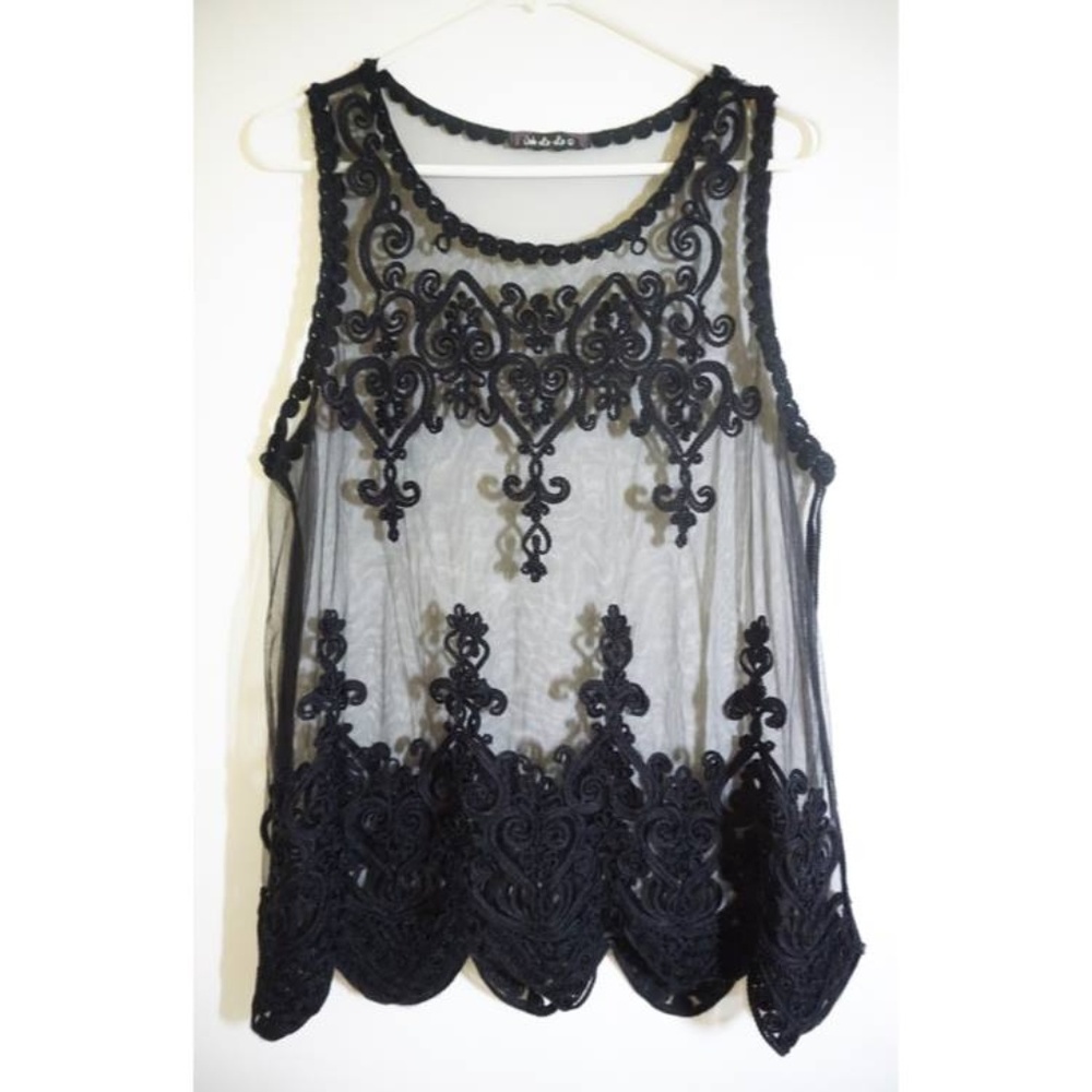 ❌SOLD❌ - Ooh La La Sexy Sheer Lace Top